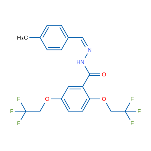 N'-[(1Z)-(4-Methylphenyl)methylidene]-2,5-bis(2,2,2-trifluoroethoxy)benzohydrazide 1g