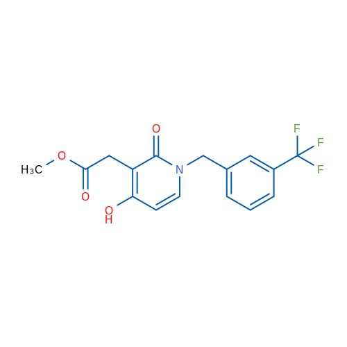 Methyl 2-(4-hydroxy-2-oxo-1-{[3-(trifluoromethyl)phenyl]methyl}-1,2-dihydropyridin-3-yl)acetate 1g