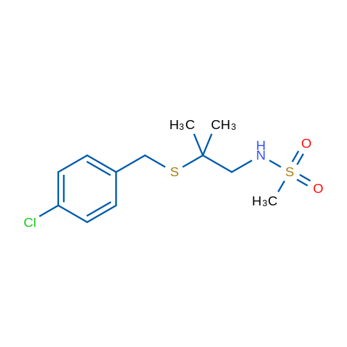 N-(2-{[(4-chlorophenyl)methyl]sulfanyl}-2-methylpropyl)methanesulfonamide 1g