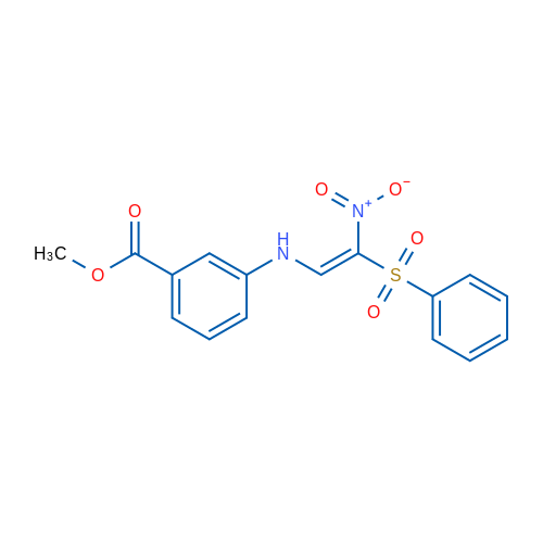 Methyl 3-{[(E)-2-(benzenesulfonyl)-2-nitroethenyl]amino}benzoate 1g