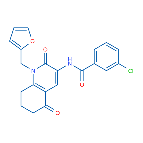 3-Chloro-N-{1-[(furan-2-yl)methyl]-2,5-dioxo-1,2,5,6,7,8-hexahydroquinolin-3-yl}benzamide 1g