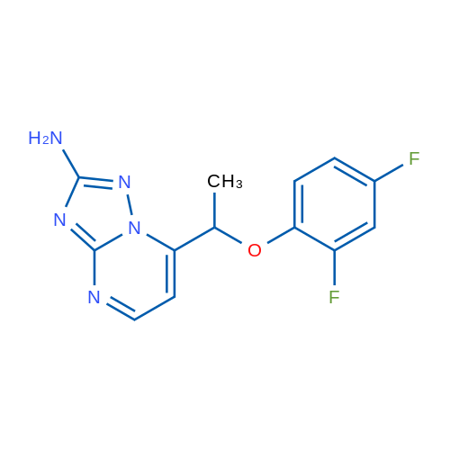 7-[1-(2,4-Difluorophenoxy)ethyl]-[1,2,4]triazolo[1,5-a]pyrimidin-2-amine 1g