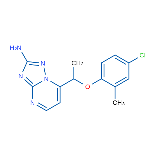 7-[1-(4-Chloro-2-methylphenoxy)ethyl]-[1,2,4]triazolo[1,5-a]pyrimidin-2-amine 1g