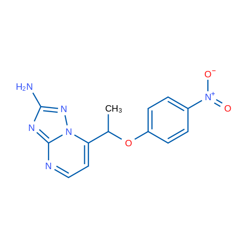 7-[1-(4-Nitrophenoxy)ethyl]-[1,2,4]triazolo[1,5-a]pyrimidin-2-amine 1g
