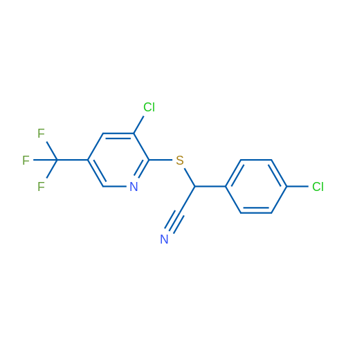 2-{[3-chloro-5-(trifluoromethyl)pyridin-2-yl]sulfanyl}-2-(4-chlorophenyl)acetonitrile 1g