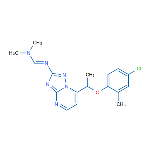 (E)-N'-{7-[1-(4-chloro-2-methylphenoxy)ethyl]-[1,2,4]triazolo[1,5-a]pyrimidin-2-yl}-N,N-dimethylmethanimidamide 1g