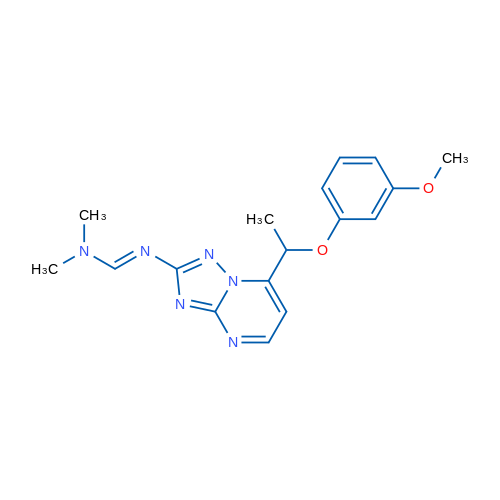 (E)-N'-{7-[1-(3-methoxyphenoxy)ethyl]-[1,2,4]triazolo[1,5-a]pyrimidin-2-yl}-N,N-dimethylmethanimidamide 1g