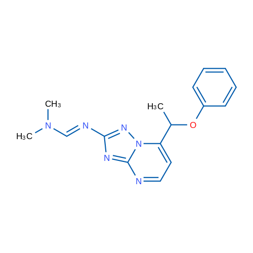 (E)-N,N-Dimethyl-N'-[7-(1-phenoxyethyl)-[1,2,4]triazolo[1,5-a]pyrimidin-2-yl]methanimidamide 1g
