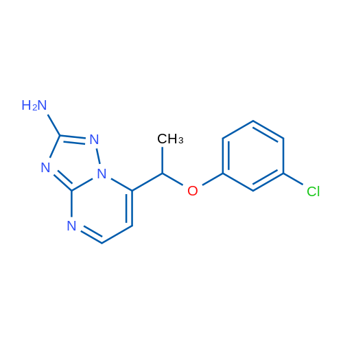 7-(1-(3-Chlorophenoxy)ethyl)-[1,2,4]triazolo[1,5-a]pyrimidin-2-amine 1g