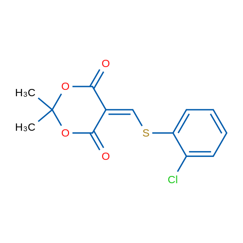 5-{[(2-chlorophenyl)sulfanyl]methylidene}-2,2-dimethyl-1,3-dioxane-4,6-dione 1g