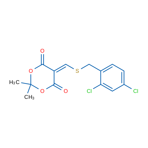 5-({[(2,4-dichlorophenyl)methyl]sulfanyl}methylidene)-2,2-dimethyl-1,3-dioxane-4,6-dione 1g