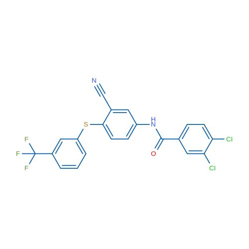3,4-Dichloro-N-(3-cyano-4-{[3-(trifluoromethyl)phenyl]sulfanyl}phenyl)benzamide 1g