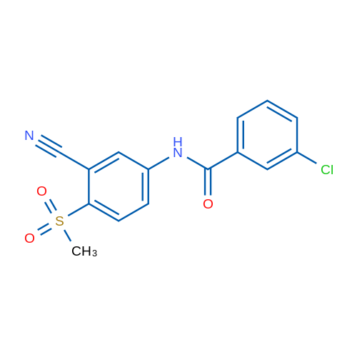 3-Chloro-N-(3-cyano-4-methanesulfonylphenyl)benzamide 1g