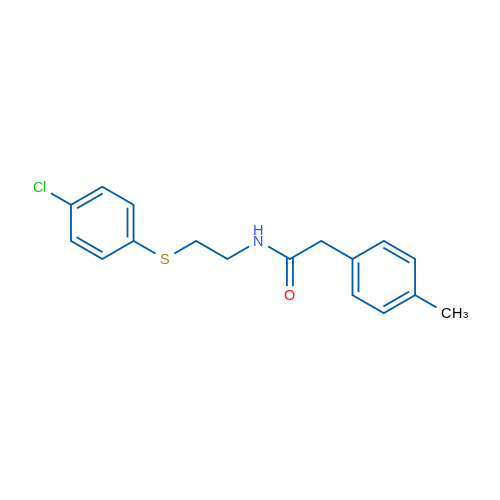 N-{2-[(4-chlorophenyl)sulfanyl]ethyl}-2-(4-methylphenyl)acetamide 1g