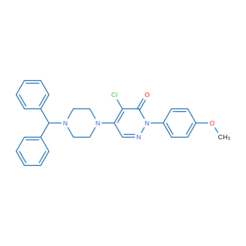 4-Chloro-5-[4-(diphenylmethyl)piperazin-1-yl]-2-(4-methoxyphenyl)-2,3-dihydropyridazin-3-one 1g
