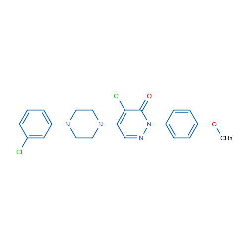 4-Chloro-5-[4-(3-chlorophenyl)piperazin-1-yl]-2-(4-methoxyphenyl)-2,3-dihydropyridazin-3-one 1g