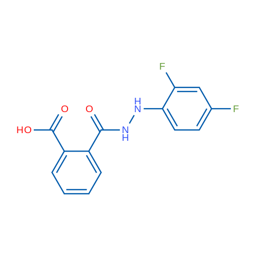 2-[N'-(2,4-Difluorophenyl)hydrazinecarbonyl]benzoic acid 1g