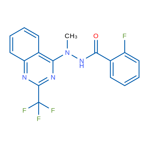 2-Fluoro-N'-methyl-N'-[2-(trifluoromethyl)quinazolin-4-yl]benzohydrazide 1g