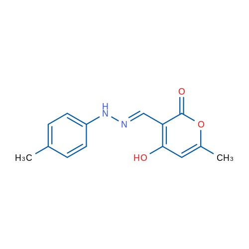 4-Hydroxy-6-methyl-3-[(1E)-[2-(4-methylphenyl)hydrazin-1-ylidene]methyl]-2H-pyran-2-one 1g