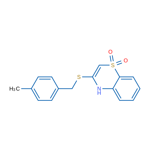 3-((4-Methylbenzyl)thio)-4H-benzo[b][1,4]thiazine 1,1-dioxide 1g