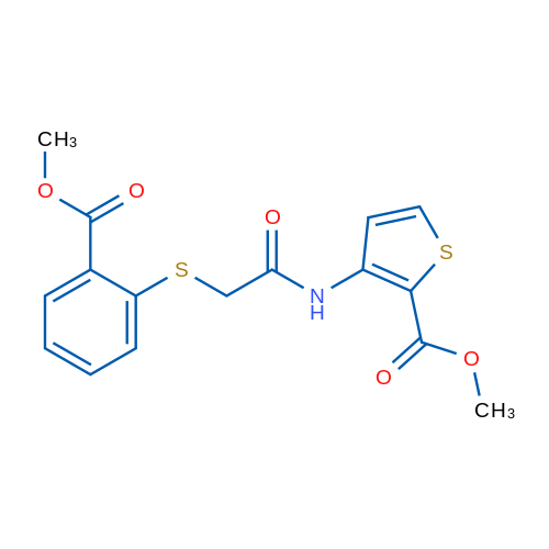 Methyl 3-(2-{[2-(methoxycarbonyl)phenyl]sulfanyl}acetamido)thiophene-2-carboxylate 1g