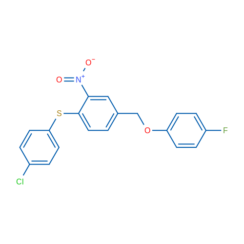 1-[(4-Chlorophenyl)sulfanyl]-4-[(4-fluorophenoxy)methyl]-2-nitrobenzene 1g