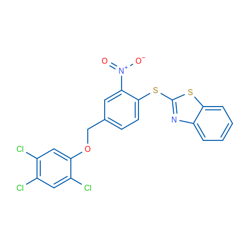 2-({2-nitro-4-[(2,4,5-trichlorophenoxy)methyl]phenyl}sulfanyl)-1,3-benzothiazole 1g