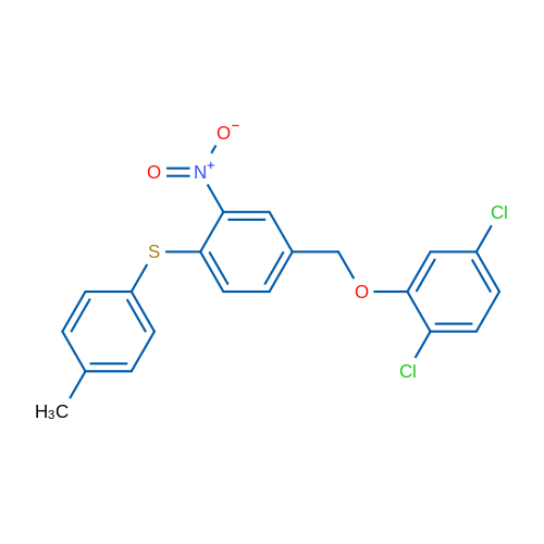 4-[(2,5-Dichlorophenoxy)methyl]-1-[(4-methylphenyl)sulfanyl]-2-nitrobenzene 1g
