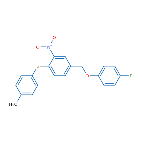 4-[(4-Fluorophenoxy)methyl]-1-[(4-methylphenyl)sulfanyl]-2-nitrobenzene 1g