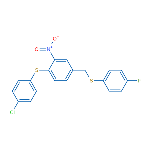 1-[(4-Chlorophenyl)sulfanyl]-4-{[(4-fluorophenyl)sulfanyl]methyl}-2-nitrobenzene 1g