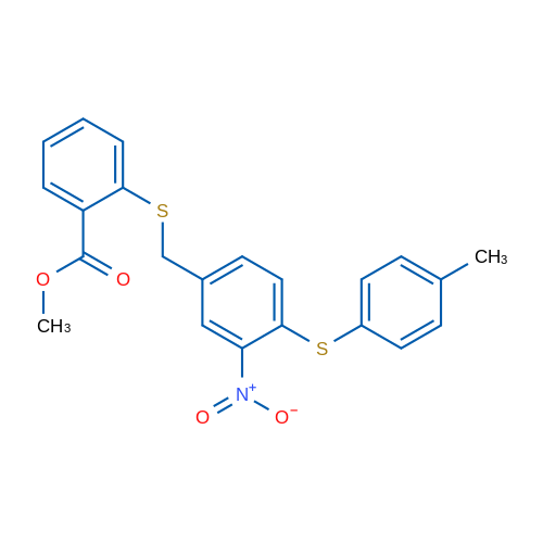 Methyl 2-[({4-[(4-methylphenyl)sulfanyl]-3-nitrophenyl}methyl)sulfanyl]benzoate 1g