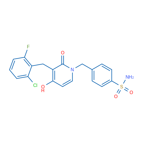 4-({3-[(2-chloro-6-fluorophenyl)methyl]-4-hydroxy-2-oxo-1,2-dihydropyridin-1-yl}methyl)benzene-1-sulfonamide 1g