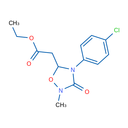 Ethyl 2-[4-(4-chlorophenyl)-2-methyl-3-oxo-1,2,4-oxadiazolidin-5-yl]acetate 1g