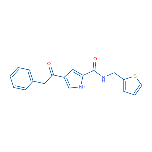 4-(2-Phenylacetyl)-N-[(thiophen-2-yl)methyl]-1H-pyrrole-2-carboxamide 1g