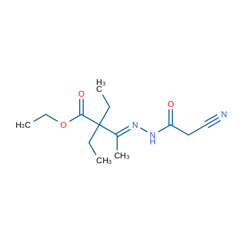 Ethyl (3E)-3-[(2-cyanoacetamido)imino]-2,2-diethylbutanoate 1g