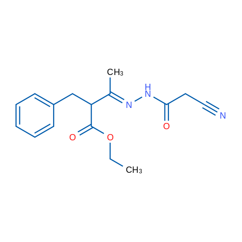 Ethyl (3E)-2-benzyl-3-[(2-cyanoacetamido)imino]butanoate 1g