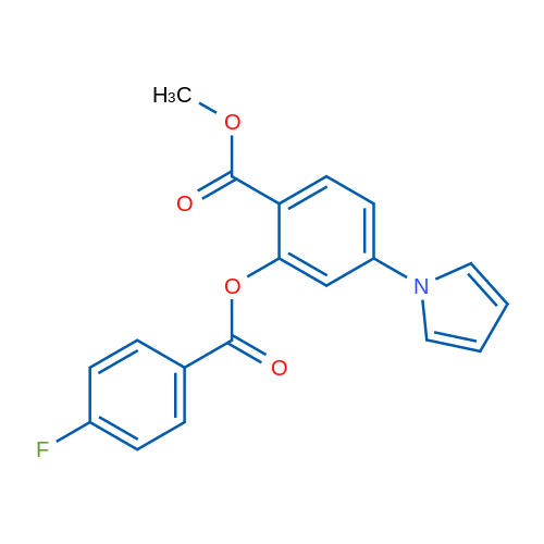 Methyl 2-(4-fluorobenzoyloxy)-4-(1H-pyrrol-1-yl)benzoate 1g