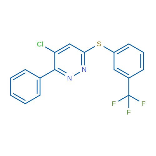 4-Chloro-3-phenyl-6-{[3-(trifluoromethyl)phenyl]sulfanyl}pyridazine 1g