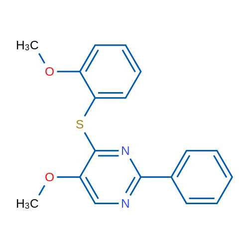 5-Methoxy-4-[(2-methoxyphenyl)sulfanyl]-2-phenylpyrimidine 1g