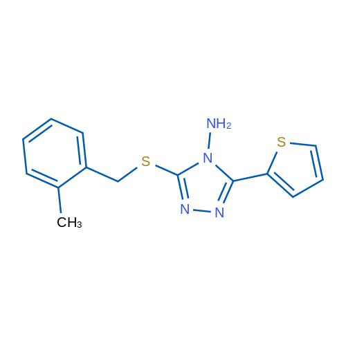 3-{[(2-methylphenyl)methyl]sulfanyl}-5-(thiophen-2-yl)-4H-1,2,4-triazol-4-amine 1g