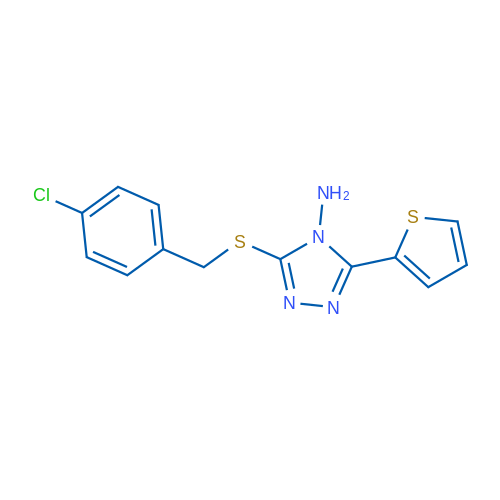 3-{[(4-chlorophenyl)methyl]sulfanyl}-5-(thiophen-2-yl)-4H-1,2,4-triazol-4-amine 1g