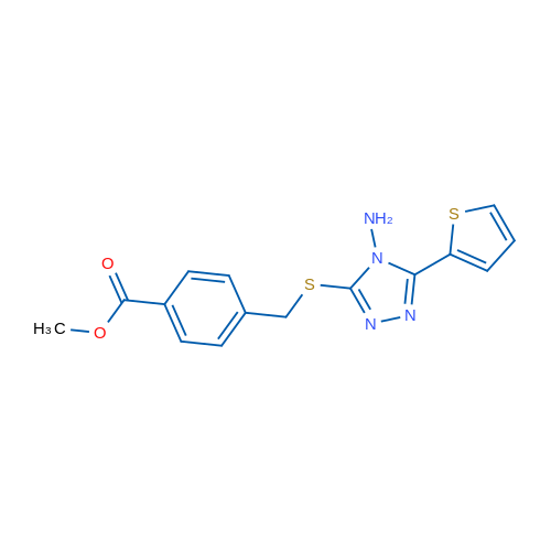 Methyl 4-({[4-amino-5-(thiophen-2-yl)-4H-1,2,4-triazol-3-yl]sulfanyl}methyl)benzoate 1g