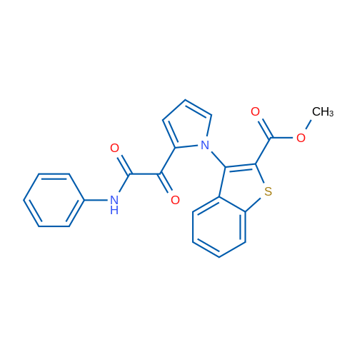 Methyl 3-{2-[(phenylcarbamoyl)carbonyl]-1H-pyrrol-1-yl}-1-benzothiophene-2-carboxylate 1g