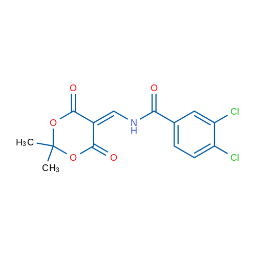 3,4-Dichloro-N-[(2,2-dimethyl-4,6-dioxo-1,3-dioxan-5-ylidene)methyl]benzamide 1g