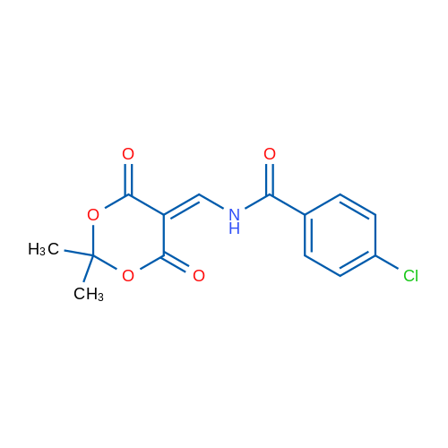 4-Chloro-N-[(2,2-dimethyl-4,6-dioxo-1,3-dioxan-5-ylidene)methyl]benzamide 1g