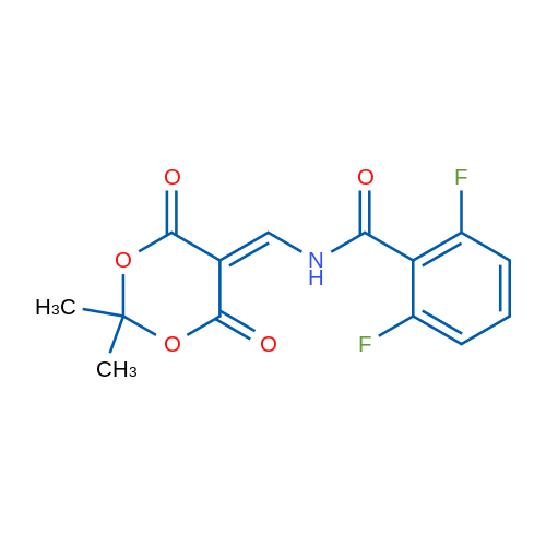N-[(2,2-Dimethyl-4,6-dioxo-1,3-dioxan-5-ylidene)methyl]-2,6-difluorobenzamide 1g