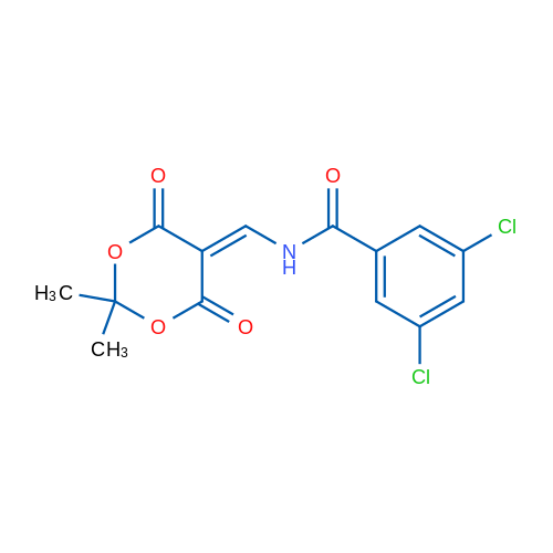 3,5-Dichloro-N-[(2,2-dimethyl-4,6-dioxo-1,3-dioxan-5-ylidene)methyl]benzamide 1g