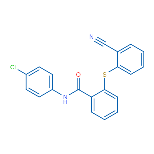 N-(4-Chlorophenyl)-2-[(2-cyanophenyl)sulfanyl]benzamide 1g