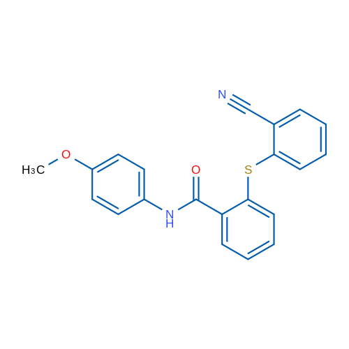 2-[(2-Cyanophenyl)sulfanyl]-N-(4-methoxyphenyl)benzamide 1g