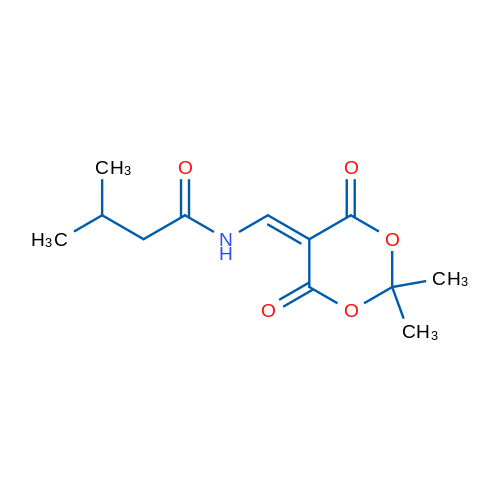 N-[(2,2-Dimethyl-4,6-dioxo-1,3-dioxan-5-ylidene)methyl]-3-methylbutanamide 1g